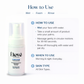 How to use Eleve Hydra Glow Foaming Face Wash showing steps for wetting, foaming, massaging, and rinsing.